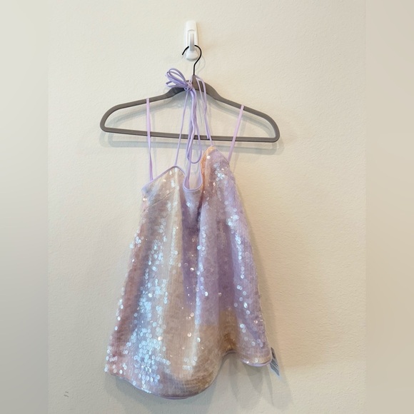 NWT ASOS Abstract Print Sequin Set - Pastel Hues - Picture 5 of 8